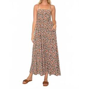 NEW MEET ME IN SANTORINI square neckline maxi dress in pebble